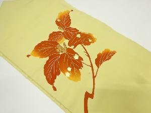 リサイクル　作家物　枝葉模様刺繍名古屋帯